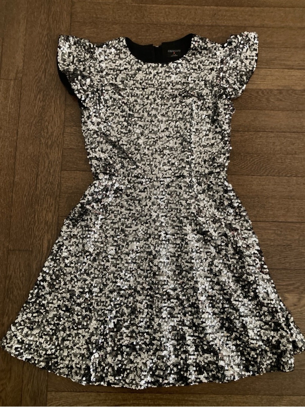 Crewcuts Girls’ Flutter-Sleeve Sequin Dress Size 14Y